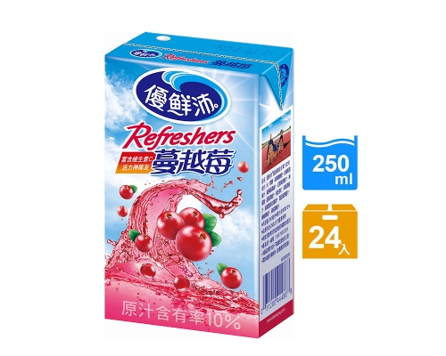 優鮮沛蔓越莓綜合果汁 250ml(24入/箱)