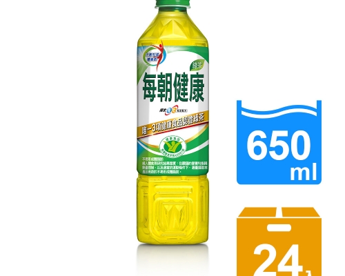 每朝健康綠茶650ml(24入/箱)