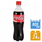 【《可口可樂》】 寶特瓶600ml(24入/箱 )